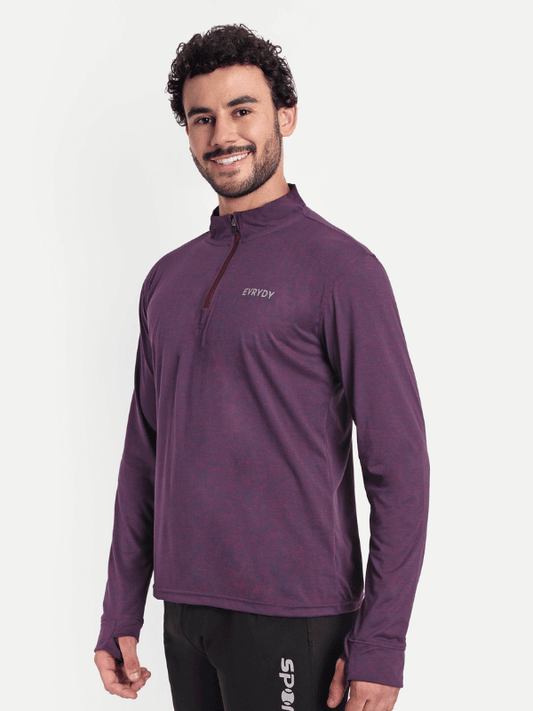 Performance 1/4 Zipper - Mulberry