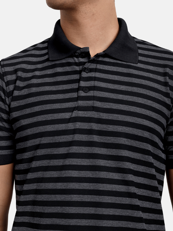 Performance Polo - Black Stripes