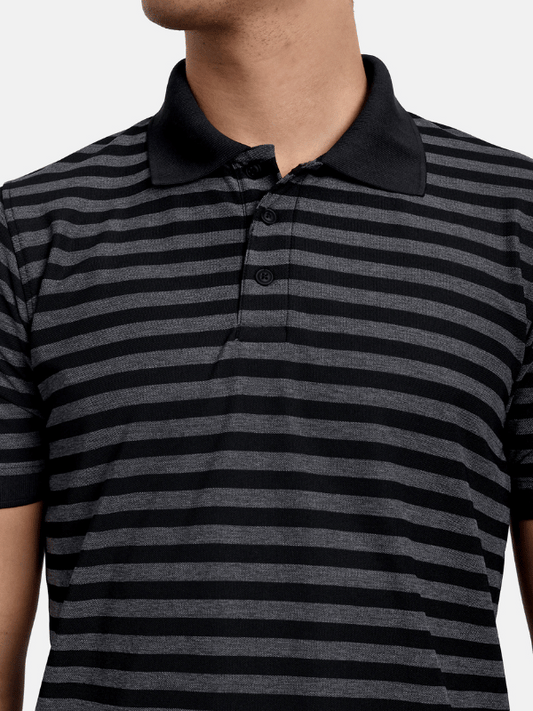 Performance Polo - Black Stripes