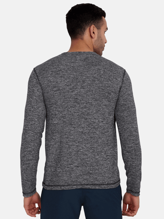 Essential Long Sleeves Tees - Black Melange