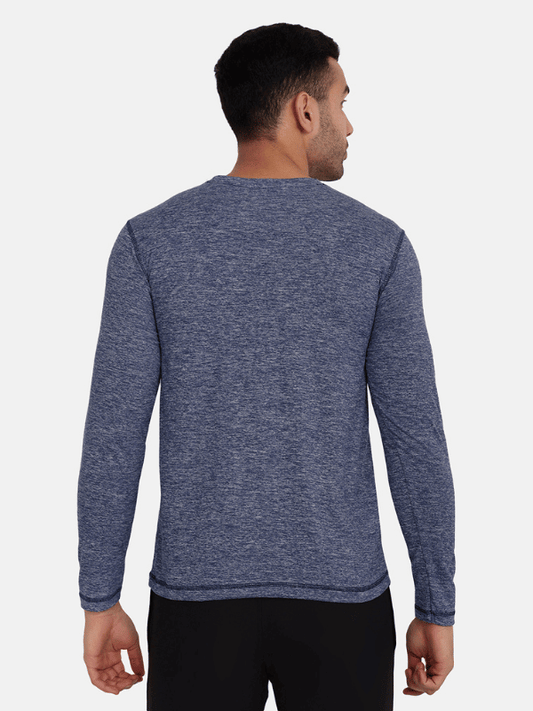 Essential Long Sleeves Tees - Blue Melange