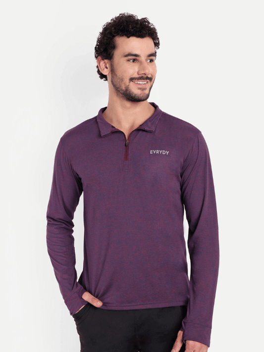 Performance 1/4 Zipper - Mulberry