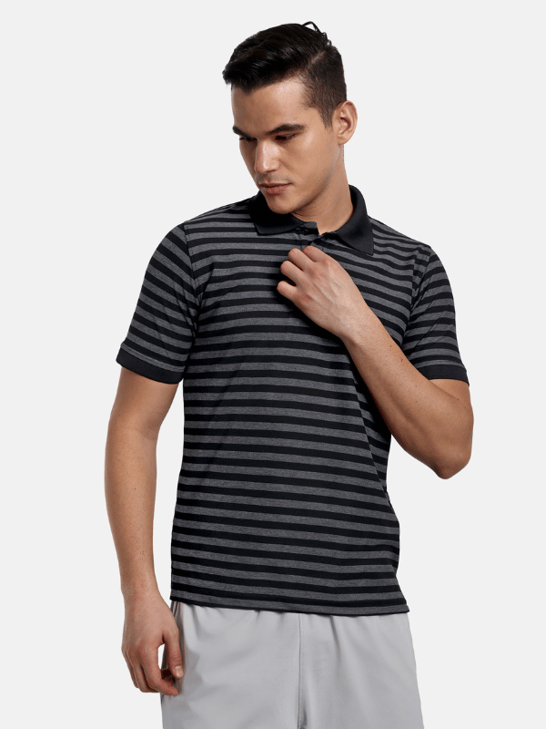 Polo Performance T Shirts - Black Stripes