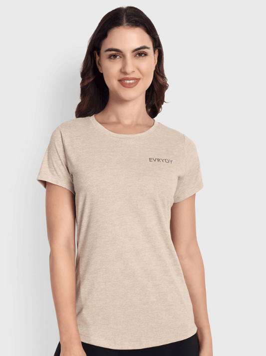 Women Essential Tees - Beige